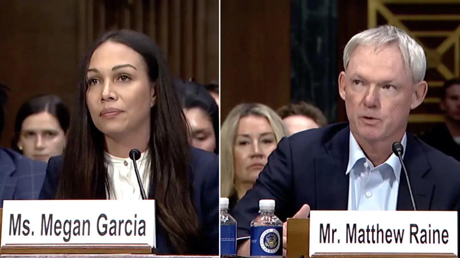 Garcia and Raine at Senate Judiciary Committee